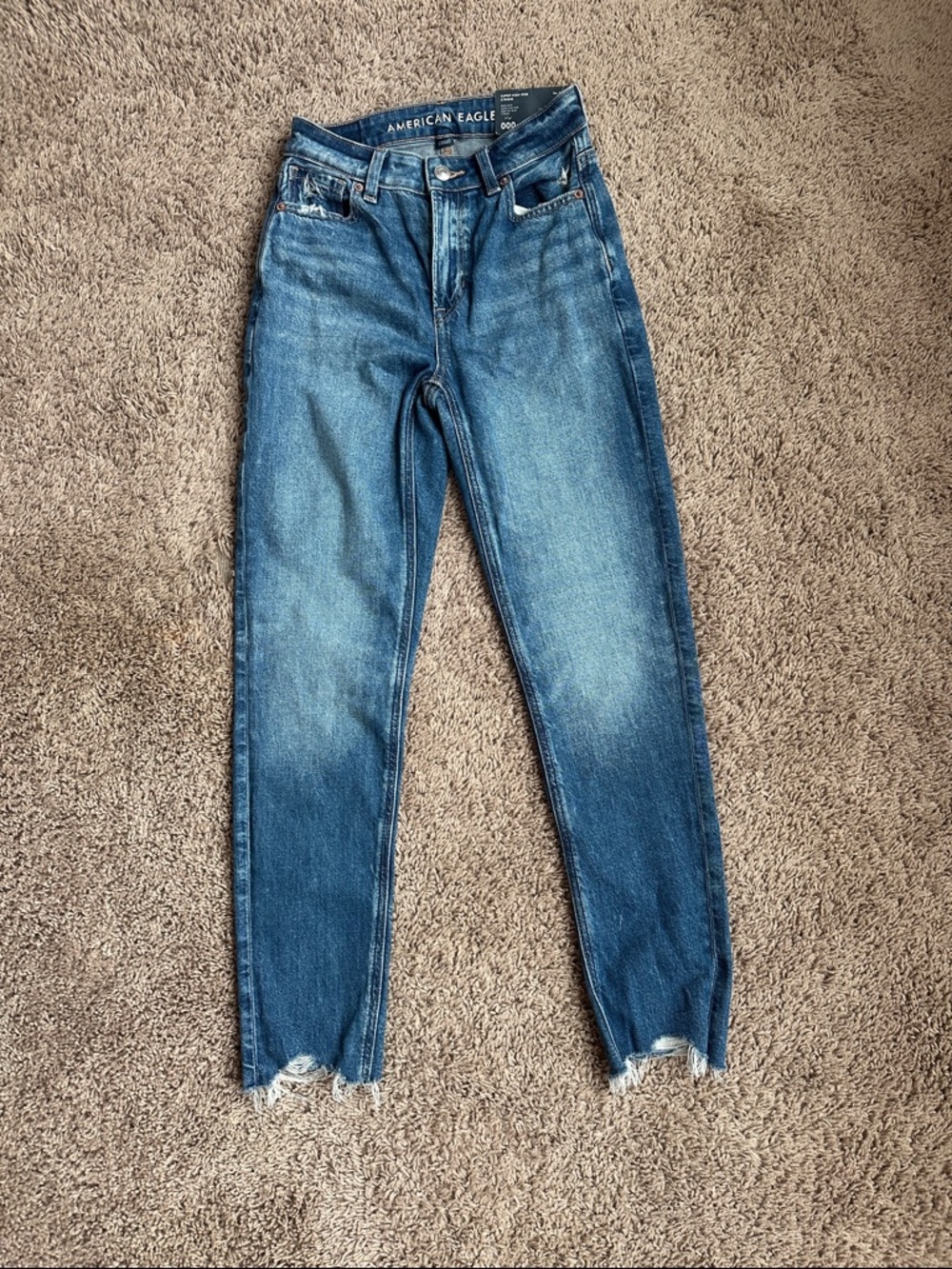 American Eagle Women's Skinny Jeans in Medium Blue Wash Strigid: 000 Short